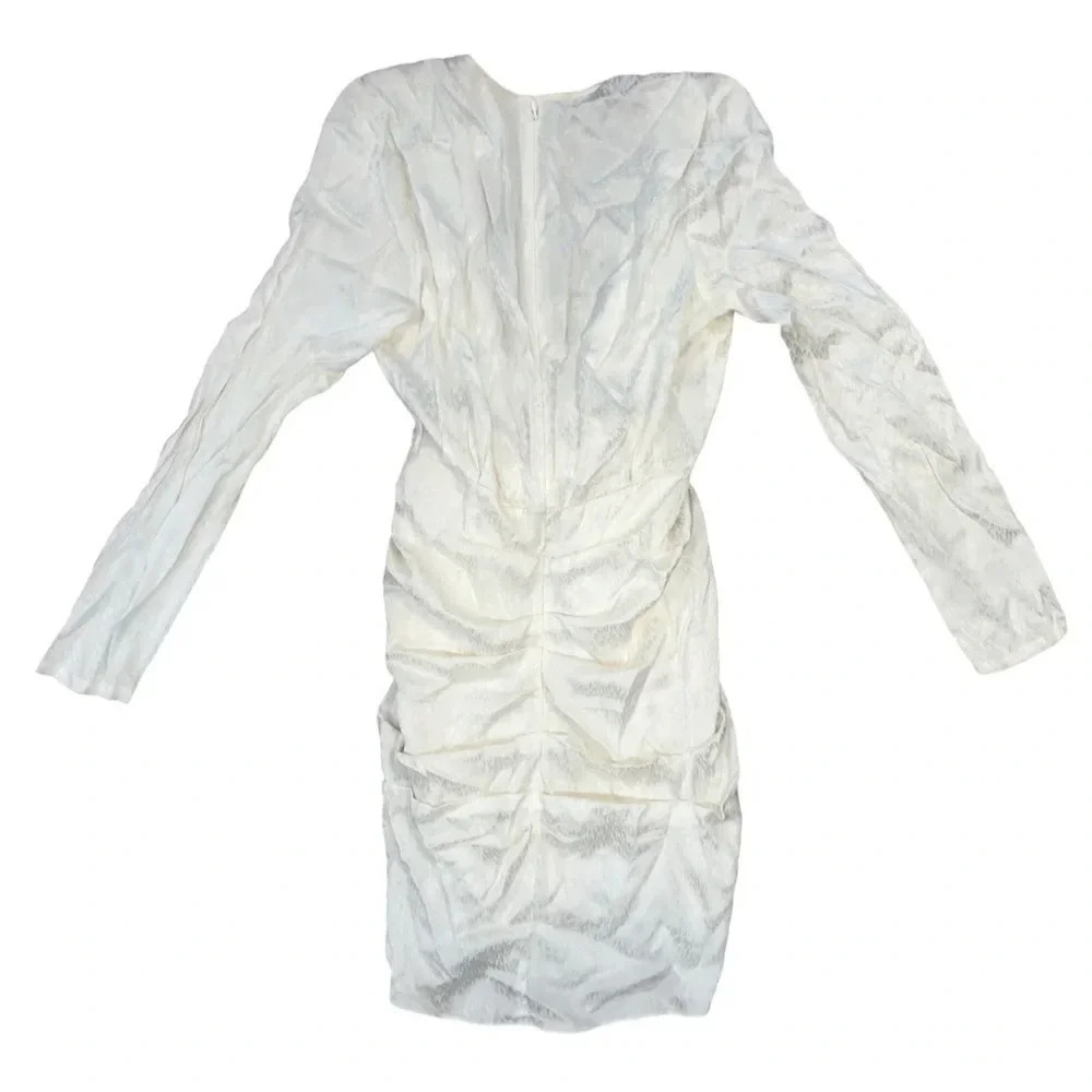 REVOLVE Ronny Kobo Marissa Tie-Waist Jacquard  Mini Dress NWT | Ivory | Size XS - Picture 5 of 10